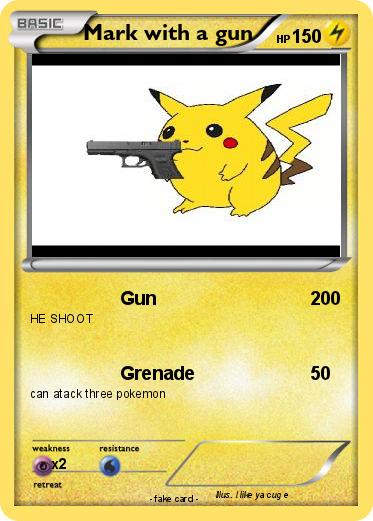 Pokemon Mark with a gun