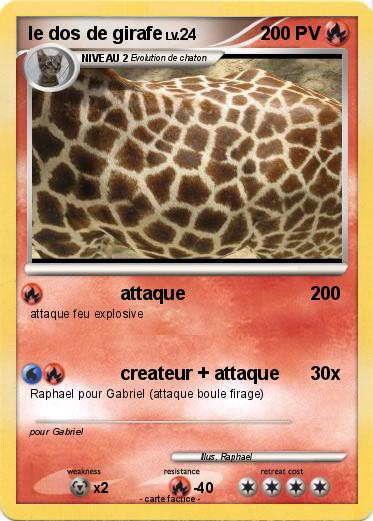 Pokemon le dos de girafe