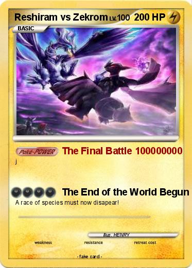 Pokemon Reshiram vs Zekrom