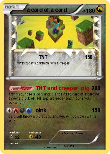 Pokemon a card of a card