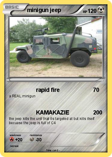 Pokemon minigun jeep