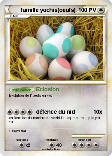 Pokemon famille yochis(oeufs)