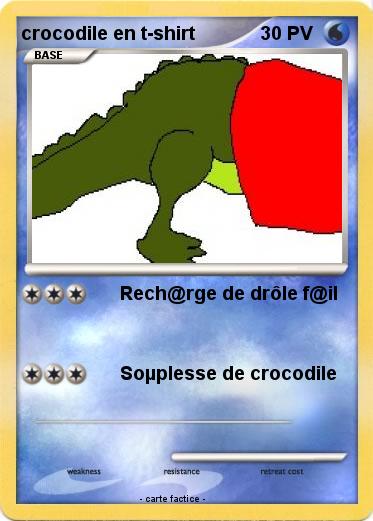 Pokemon crocodile en t-shirt