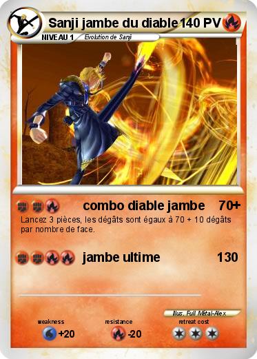 Pokemon Sanji jambe du diable