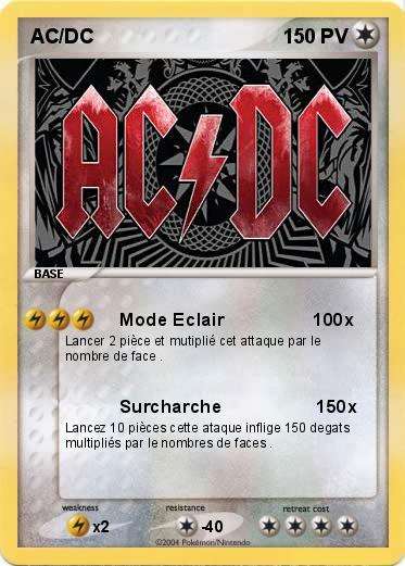 Pokémon AC DC 2 2 - Mode Eclair 100x - Ma carte Pokémon