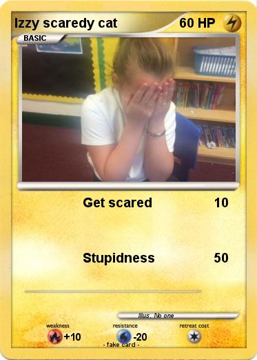 Pokemon Izzy scaredy cat