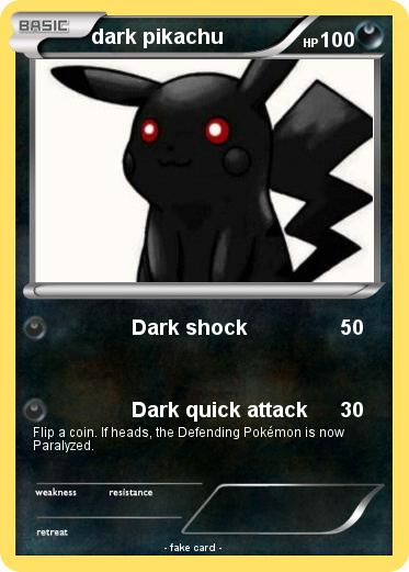 Pokemon dark pikachu