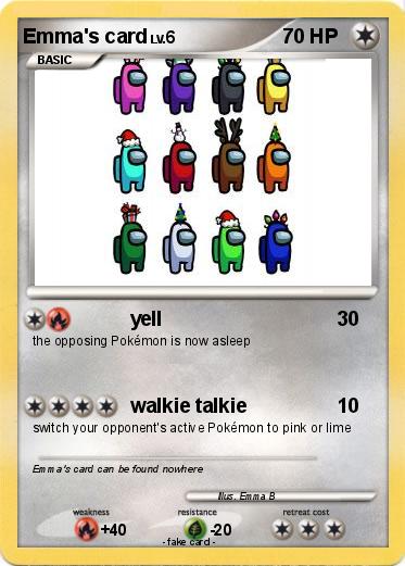 Pokemon Emma's card