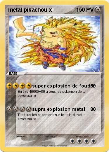 Pokemon metal pikachou x