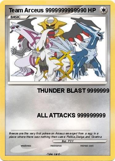 Pokemon Team Arceus 99999999999