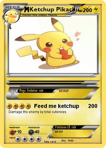 Pokemon Ketchup Pikachu