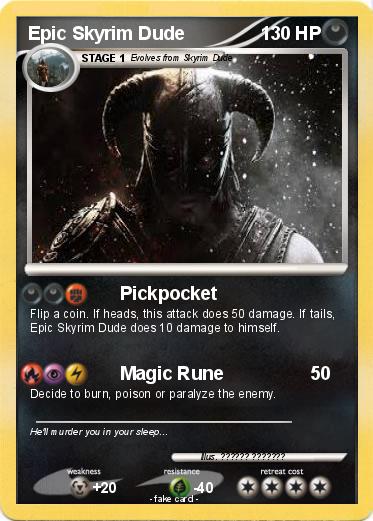 Pokemon Epic Skyrim Dude