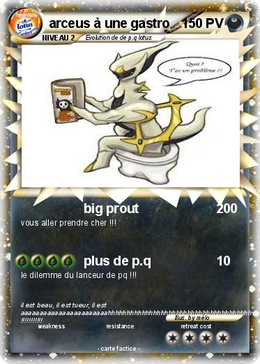 Pokemon arceus à une gastro