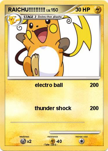 Pokemon RAICHU!!!!!!!!!!