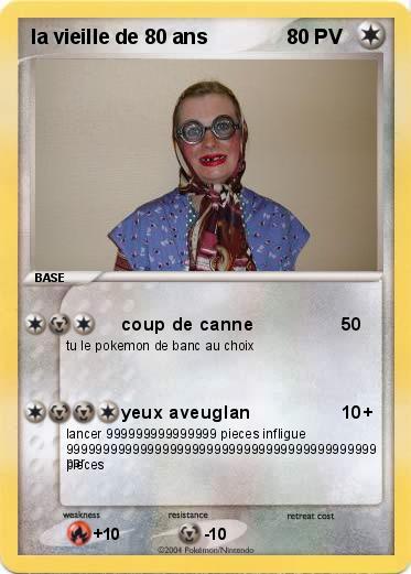 Pokemon la vieille de 80 ans