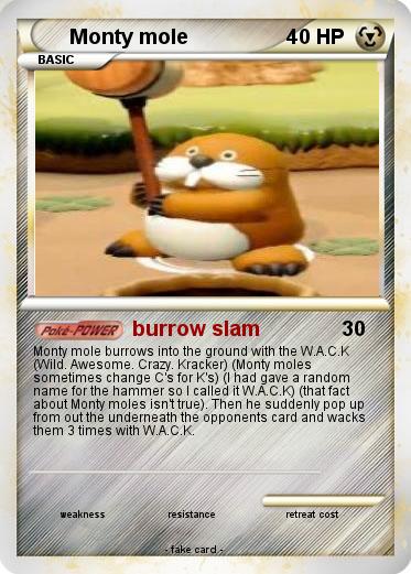 Pokemon Monty mole