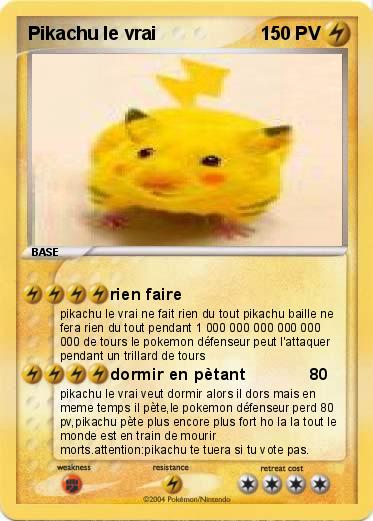 Pokemon Pikachu le vrai 