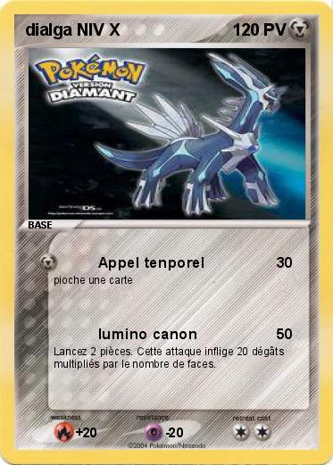 Pokemon dialga NIV X