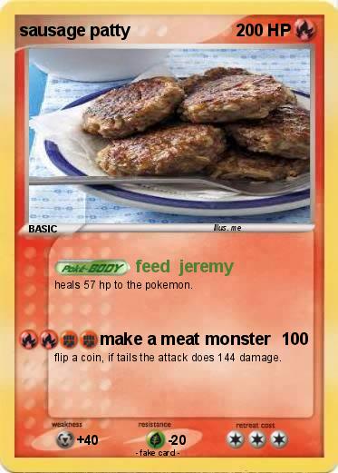 Pokemon sausage patty