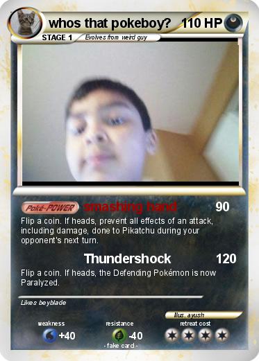 Pokemon whos that pokeboy?