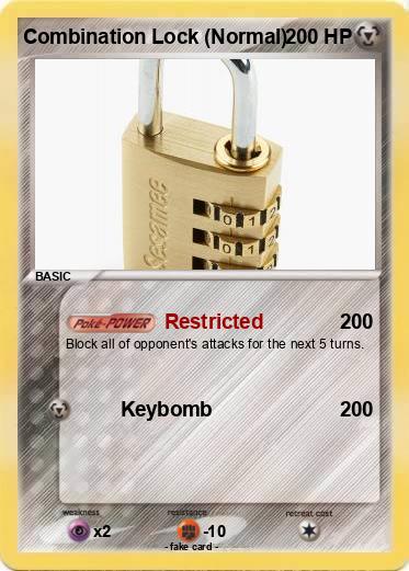 Pokemon Combination Lock (Normal)