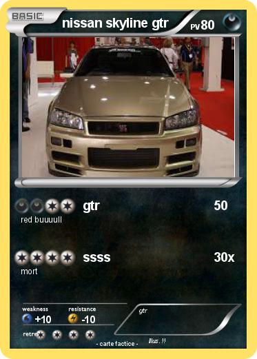 Pokemon nissan skyline gtr