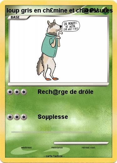 Pokemon loup gris en ch£mine et ch@ussures