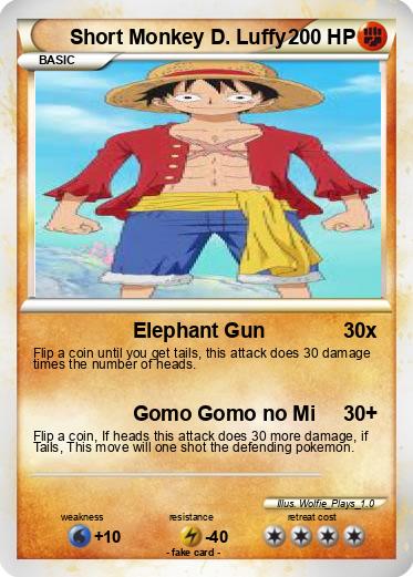 Pokemon Short Monkey D. Luffy
