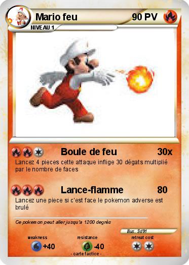 Pokemon Mario feu