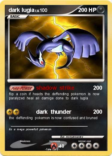 Pokemon dark lugia