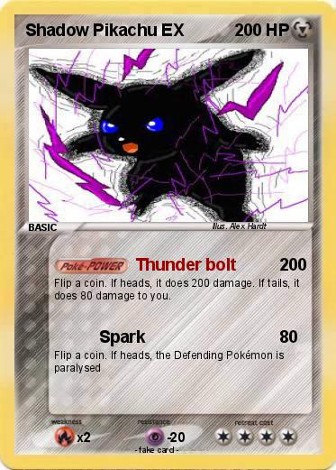 Pokemon Shadow Pikachu EX