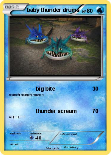 Pokemon baby thunder drums