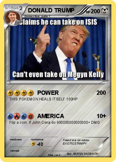 Pokemon DONALD TRUMP