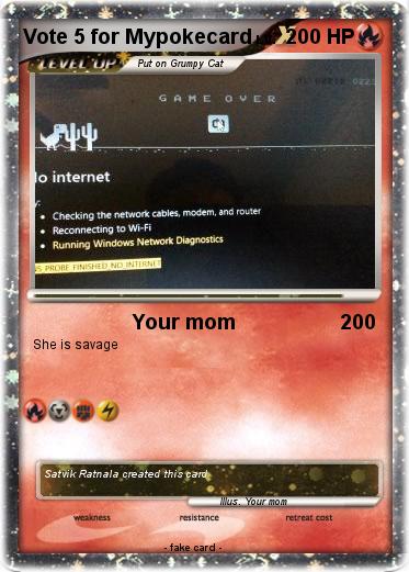 Pokemon Vote 5 for Mypokecard