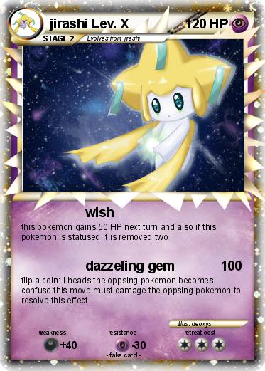 Pokemon jirashi Lev. X