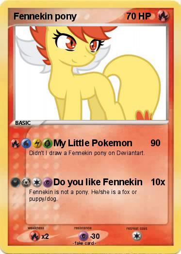 Pokemon Fennekin pony