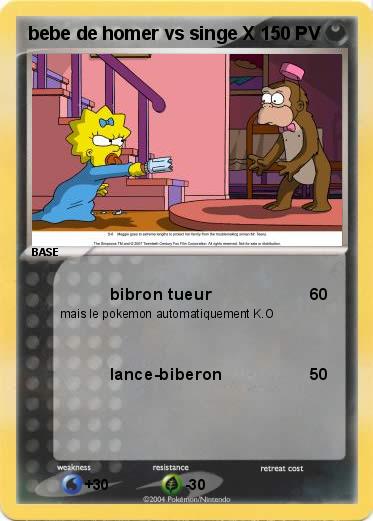 Pokemon bebe de homer vs singe X