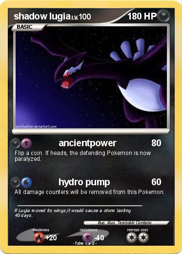Pokemon shadow lugia