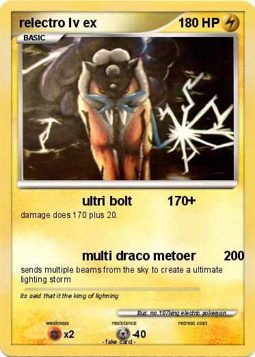 Pokemon relectro lv ex