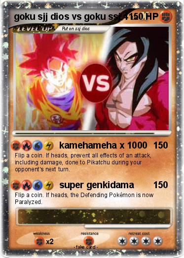 Pokemon goku sjj dios vs goku ssj 4