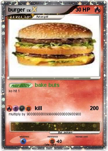 Pokemon burger