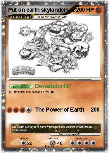 Pokemon Put on earth skylanders