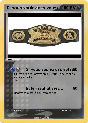 Pokemon Si vous voulez des votes 