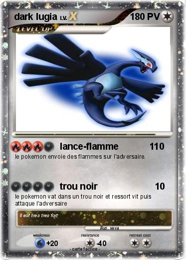 Pokemon dark lugia