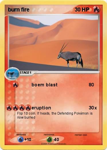 Pokemon burn fire