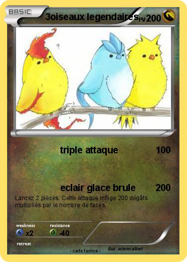 Pokemon 3oiseaux legendaires