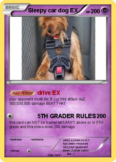 Pokemon Sleepy car dog EX