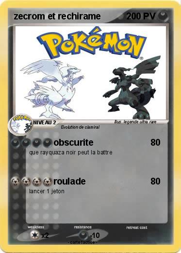 Pokemon zecrom et rechirame