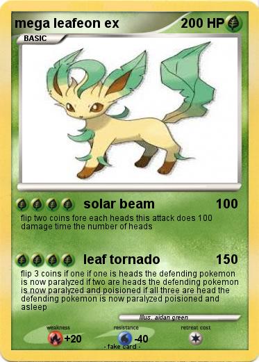 Pokemon mega leafeon ex