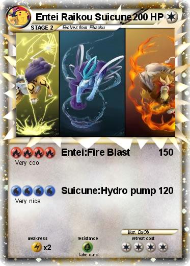 Pokemon Entei Raikou Suicune